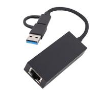 Jectse USB C to RJ45 Ethernet Adapter, 2.5Gbps Network Adapter with LED Indicator Support for Window 10, Portable Slim Hub for High Speed Data Transfer, Secure Connection