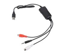 Jectse USB Sound, High Sampling Rate 3.5mm and AV Interface Cassette Tape to MP3 Converter, with Professional Audacity Editing Software, for 2000 Vista 7 8 10 11