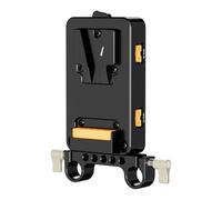 Jectse V Mount Battery Plate, V Type Battery Adapter V Lock Power Plate with USB C PD Output 5V /9V /12V /15V /20V and 3 D Tap Ports 14.8V /10A for Cameras