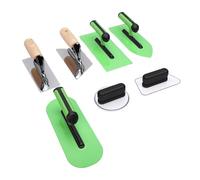 Jectse Venetian Plaster Finishing Trowel Set, Polished Stainless Steel Wall Art Paint Plastering Tools with Ergonomic Handle, for Masonry Work and Tile Filling