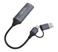 Jectse Video Card, 4K HD to USB C and A Low Latency USB 3.0 Sound Video Card with Plug and Play for Streaming Gaming Teaching Conference