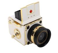 Jectse Vintage Digital Camera, 12MP 2.7K QHD Retro Camera with 16x Zoom and Waist Level Viewfinder, for Photography Enthusiasts and Casual Users (White)