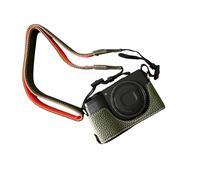 Jectse Vintage PU Leather Camera Bag Half Body Protective Cover with Strap for GR IIIx GR III GRIII GR3, Enhanced Grip Soft Lining 1/4 Inch Thread Hole (Green)