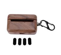 Jectse Walnut Wood Handcrafted Protective Earbud Case Cover with Soft Microfiber Interior for Gemini II Bluetooth Earbud, Easy Access Design, Drop Proof