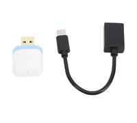 Jectse Wireless Adapte, 2 in 1 Fast&Stable Wireless, car Play Adapter, with Factory & Android Auto Plug & Play
