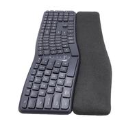 Jectse Wireless Ergonomic Keyboard, Split Keyboard, Wrist Rest, Typing, Fabric, Bluetooth and USB Connectivity, Black
