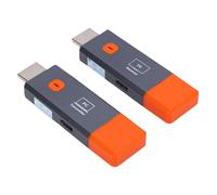 Jectse Wireless HDMI Transmitter and Receiver, 4K Decode 1080P Output 2.4G 5.8G HDMI Extender Kit, 50m/165ft Plug & Play for PC Projector TV Box Monitoring Video and Audio