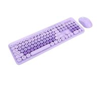 Jectse Wireless Keyboard and Mouse Combo, Cute Keyboard and Mouse, 2.4ghz Wireless Technology, Silent and Long Battery Life, for PC Laptop,Desktop, (Purple)