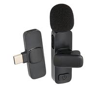 Jectse Wireless Lavalier Microphone, Cordless Lapel Microphone for Phone, One By One Noise Reduction Mini Recording Mic for Live Stream Interview Video, Plug and Play (K9 type-c)
