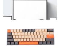 Jectse Wireless RGB Mechanical Keyboard, Magnetic Switch Hot Swappable RGB Backlit, Compact 61 Key, 3000mAh Battery Blue Switch, Mode Connection, for PC (Orange)
