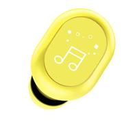 Jectse Wireless Single Earbud, Sensitive Touch Control BT 5.0 In Ear Earbud Headphone IPX4 8mm Dynamic Driver, with Dual Ear Interconnection, for Workouts Commuting (Yellow)