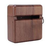 Jectse Wood Earbuds Case Cover, Handcrafted Walnut Hard Shell, Drop Protection, Elegant Look,Charge Hole Reserve, Easy Usage, Soft Material, for Earbuds Case Wood Cover