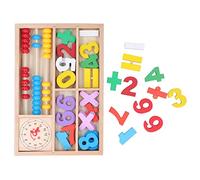 Jectse Wooden Abacus Educational Toy For Kids Arithmetic Blocks Math Learning, Numbers Clock Abacus Toy For Kids, 26.8 X 18.1 Cm, Wooden