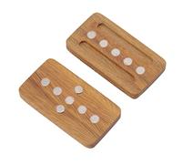 Jectse Wooden Fidget Slider Toy Magnetic Blocks Haptic Coin Hand Fidget Slider ADHD Autism Anxiety Stress Relief Push Slider Gifts for Adult Kids