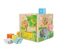 Jectse Wooden Shape Matching Building Blocks Educational Toy Non- Paint for Children Above 3 Years Old (cartoon intelligence box)