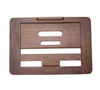 Jectse Wooden Tablet Stand, Angle Adjustable Folding Walnut Wood Tablet Stand for Desk, Universal Ergonomic Desktop Tablet Stand for Most Laptops And Tablets