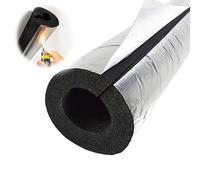 JEDAL 22-110mm ID Pipe Insulation Aluminum Foil Water Pipe Insulation Wrap Self Adhesive Foam Tubing Flexible Tube For Solar Pipes Fire Retardant 10/20/30mm Thickened (Size : ID110mmxT30mmxL0.95m)