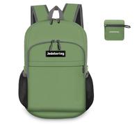 Jedebartey Rucksack, 20L Ultra Lightweight Backpack Foldable Hiking Daypack Small Travel Day Bag for Men Women Kids Outdoor Sports Camping Mountaineering Walking Cycling Climbing (Green)