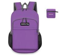 Jedebartey Rucksack, 20L Ultra Lightweight Backpack Foldable Hiking Daypack Small Travel Day Bag for Men Women Kids Outdoor Sports Camping Mountaineering Walking Cycling Climbing (Purple)