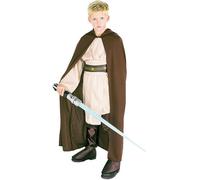 Jedi Robe Boys Fancy Dress Star Wars Luke Skywalker Kids Childrens Costume Cloak