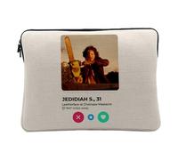 Jedidiah Sawyer Chainsaw Horror Social Network Dating Computer and Tablet Case Linen Look 14-15 Inches Protective Laptop Sleeve Printed in France