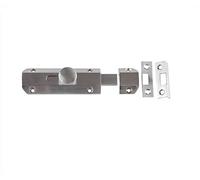 Jedo 100mm (4") Heavy Duty Sliding Surface Door Lock Bolt for Internal Latch Doors and External Doors and Windows (Satin Nickel)