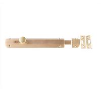 Jedo 200mm (8") Heavy Duty Sliding Surface Door Lock Bolt for Internal Latch Doors and External Doors and Windows (Satin Brass)