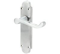 Jedo 253004 epsom door handle latchset 170mm x 40mm satin chrome from e-hardware