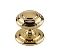 Jedo Centre Door Knob 102mm - Polished Brass