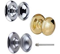 Jedo Centre Front Door Knob 66mm Polished Chrome