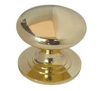 Jedo Cupboard Cabinet Knob Solid Polished Brass 42mm Diameter