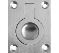 Jedo Flush Ring Pull Handle 38mm x 50mm - Satin Chrome