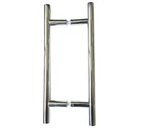 Jedo GUARDSMAN Grade 304 Stainless Steel T Bar Door Pull Handle 25mm x 1000mm (Back to Back) Satin Stainless Steel