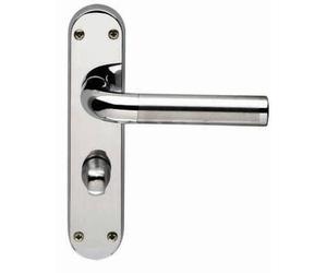 Jedo JV431PC/SC Curved Door Handle Bathroom Set 185mm X 39mm Polished Chrome / Satin Chrome