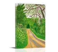 JEDSLLA David Hockney Painting Prints Retro Posters Canvas Print Aesthetic Wall Art Modern Home Decor for Bedroom Living Room 12x18inch(30x45cm) Frame-style
