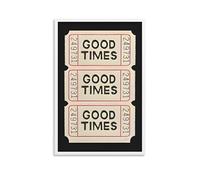 JEDSLLA Retro Good Times Ticket Poster Posters Canvas Print Aesthetic Wall Art Modern Home Decor for Bedroom Living Room 12x18inch(30x45cm) Unframe-style