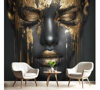 JEDTAKCT Black Photo Wallpaper Ink Beauty 59"X 41" 150X105Cm (W X H), Elegant Aesthetics Wall Art Wallpaper Mural Modern Design Living Room Bedroom Hallway Murals Wall Decoration