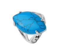 JEDTAKCT Natural Stone Rings For Women Adjustable - Personalized Oval Large Amethyst Agate Ring,Shiny Fashion Semi-Precious Stones Open Ring For Unisex Couple Gifts,Blue,One Size