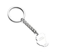JEDTAKCT Original Sudan, Africa Map Flag Keychain - Personalized Geometry Shapes Flag Outline Pendant Key Ring,Souvenir Purse Car Key Holder Jewelry Accessory,White