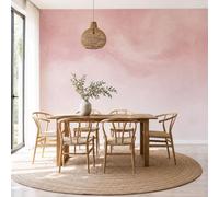 JEDTAKCT Romantic Gradient Marble Wallpaper - Simple Marble Wall Mural 350X256Cm (W X H), Pink Premium Non-Woven Photo Wallpaper Mural for Bedroom, Living Room, Hallway, Home Decor