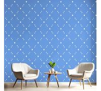 JEDTAKCT Simple Lines Diamond Shape Wall Mural Solid Color Geometric Mural Blue Photo Wallpaper Art Print Wall Murals Decoration Poster Picture Wallpaper for Living Room Bedroom 200X140Cm (W X H)