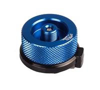 Jeebel Camp Gas Converter for Butane Cannula to Win Gas Cartridge/Lindal Type Valve Adapter (Blue)