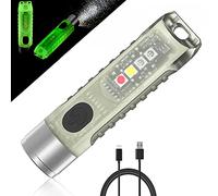 Jeebel Mini Dark Glow LED Torch 400 Lumen Keychain Rechargeable USB Torch UV/White/Red/Red/Blue Side Light, EDC Multifunctional Magnetic, IP65