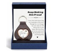 jeecalart Memorial Gift for Daughter Son, Heart Pocket Hug Keychain Keepsake, Keep Making Her Proud Him Proud, Sympathy Encouragement Gift for Loss of Mom Dad, Graduation Wedding Remembrance (Her)