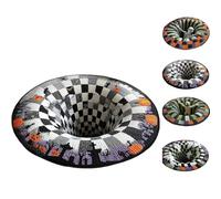 Jeeeun 3D Halloween Rug, 3D Rugs Optical Illusion Halloween Soft & Durable Halloween'S Area Rugs for Living Room (Type-B,140 * 140cm)