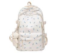 Jeeeun Cherry Backpack for Girls - Coquette Backpacks, Cute Kawaii Backpack With Cherry Pattern for Middle & High School (Orchid)