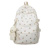 Jeeeun Cherry Backpack for Girls - Coquette Backpacks, Cute Kawaii Backpack With Cherry Pattern for Middle & High School (Rose)