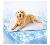 Jeeeun Dog Cooling Mat, Cooling Mat for Dogs with Cool-to-Touch Ice Silk, Washable Pet Mat for Crate, Sofa, Car and Indoor Outdoor (Gray,XL - 39.4" x 27.6")