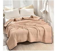 Jeeeun dreams Cooling Blanket Queen Size, Dreams Blankets, Silk Cooling Blanket for Hot Sleepers (Camel,180 * 220cm)