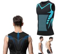 Jeeeun Menionic Tourmaline Posture Corrector Vest, 2024 New Menionic Vest - Instant Posture Corrector (Black,XL)